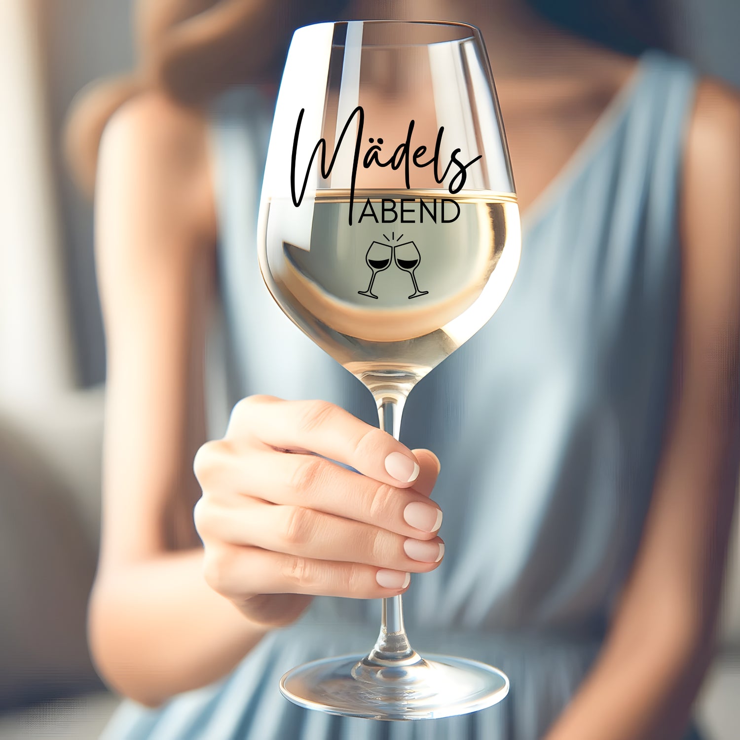Wein und Cocktailgläser