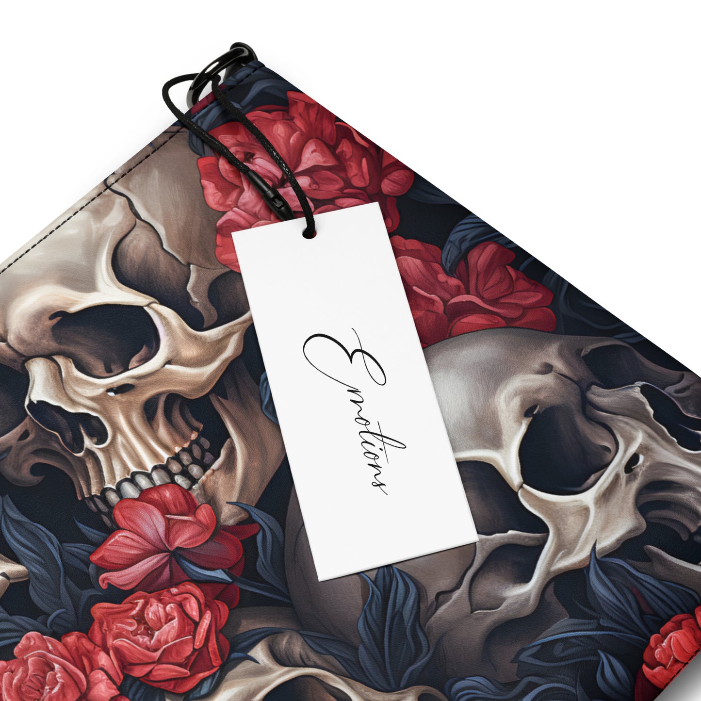 Umhängetasche Schädel und Blumen Motiv 1