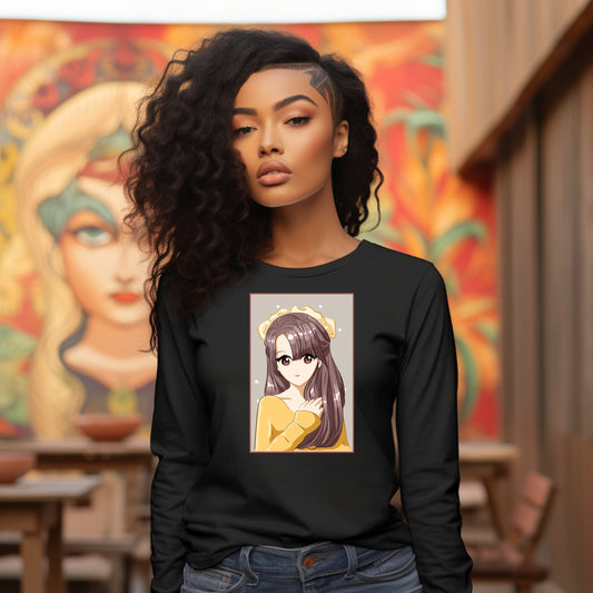 Damen Longsleeve anime girl #3