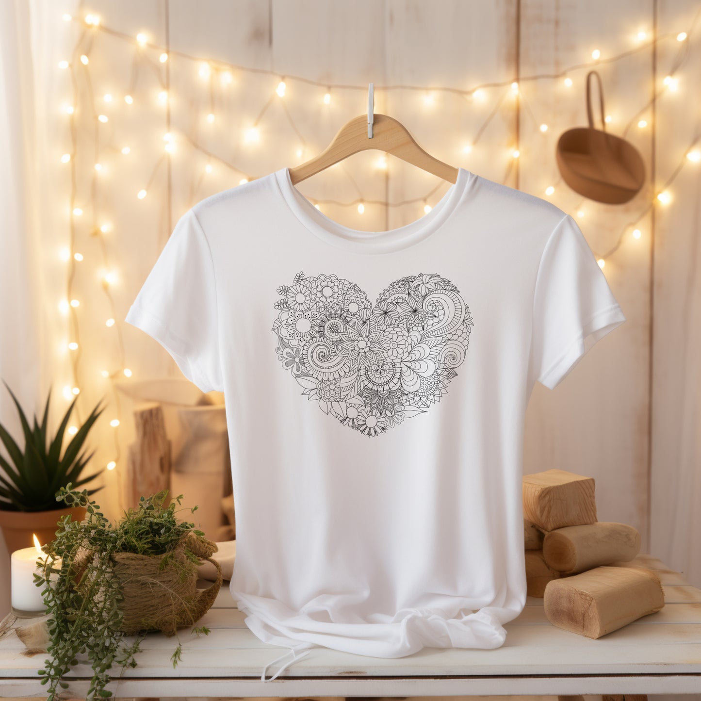 Damen T-Shirt Herz
