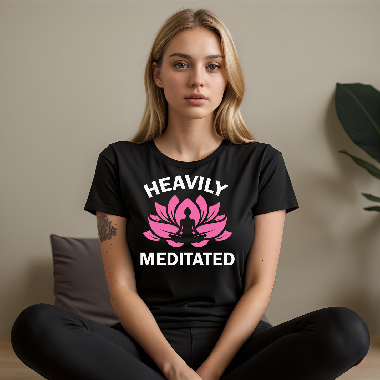 Frauen Yoga Sport-Shirt heavily meditated