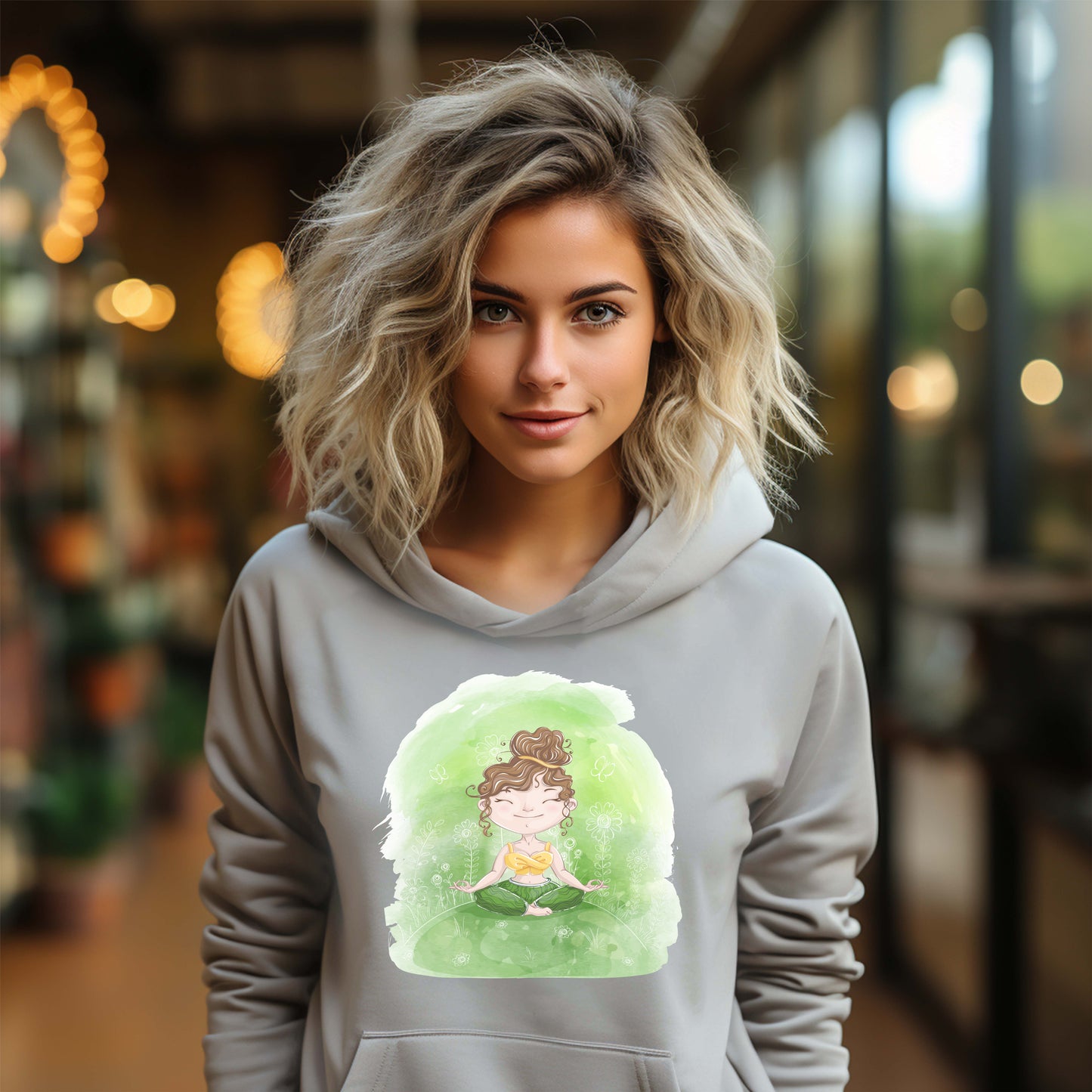 Damen Kapuzenpullover Namaste 2