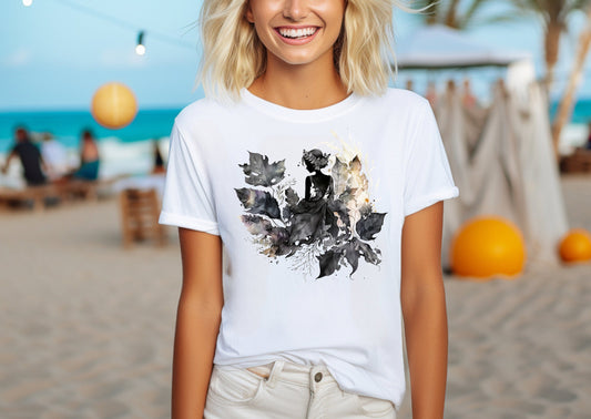 Damen T-Shirt dunkle Fee Motiv #10