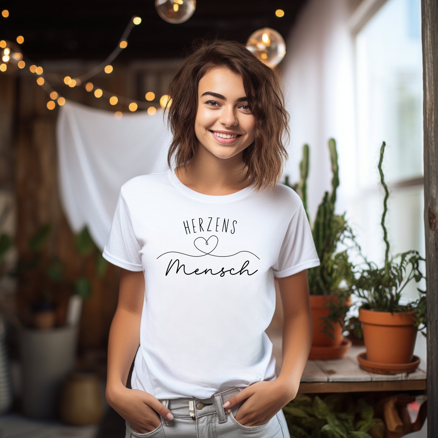 Damen T-Shirt Herzensmensch