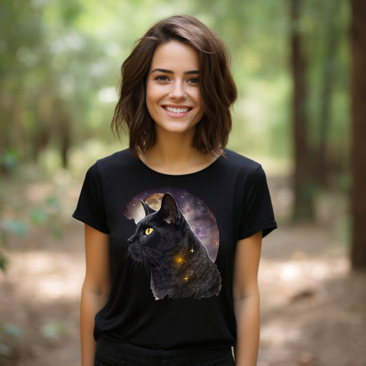 Frauen T-Shirt Himmelskatze Motiv #11