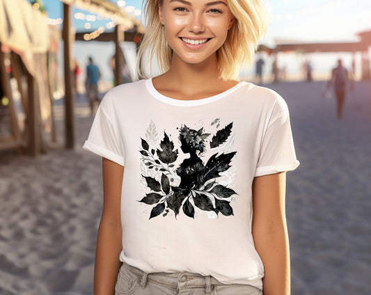 Damen T-Shirt dunkle Fee Motiv #11