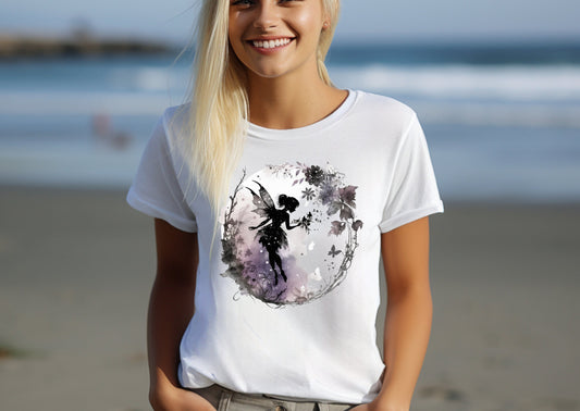 Damen T-Shirt dunkle Fee Motiv #13