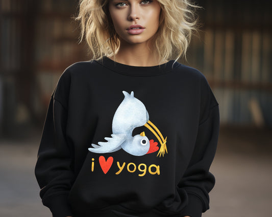 Frauen Pullover i love yoga