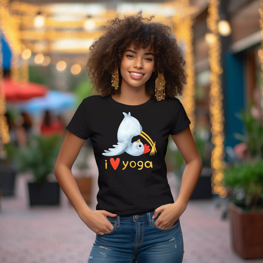 Frauen T-Shirt i love yoga