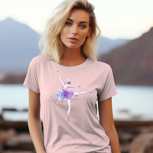 Damen T-Shirt Ballerina