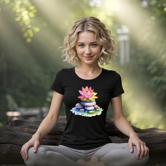 Frauen Sport T-Shirt Lotus