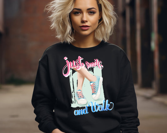 Frauen Pullover just smile