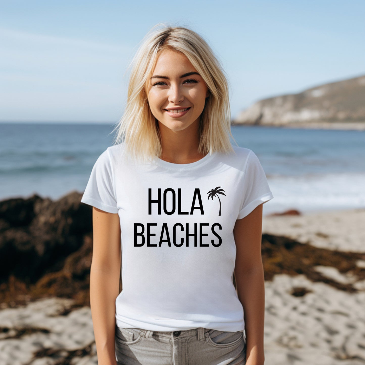 Damen T-Shirt Hola Beaches