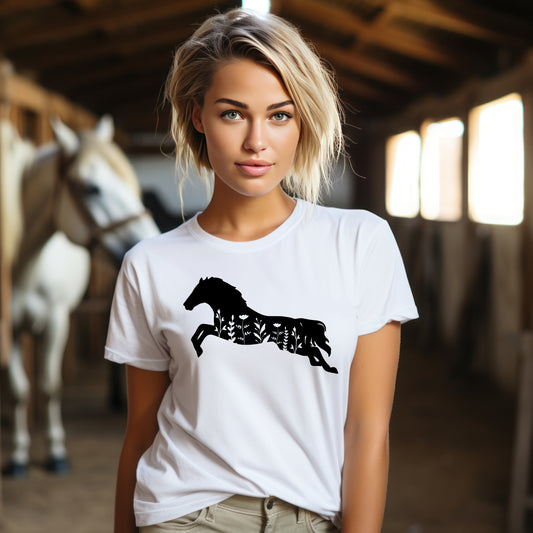 Damen T-Shirt Blumen
