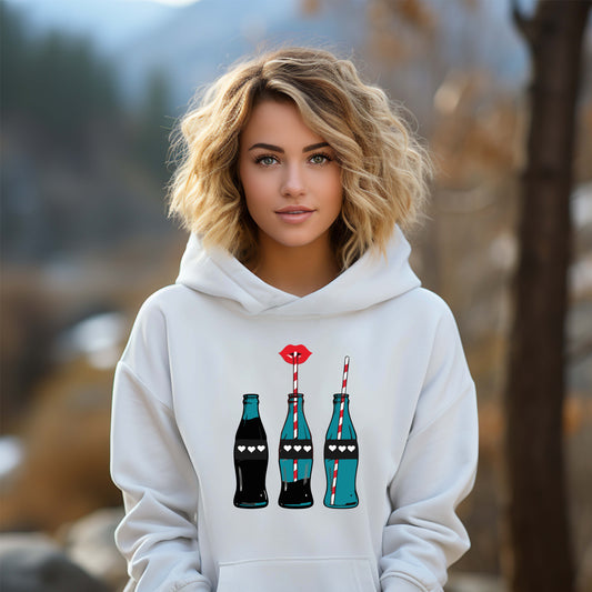 Damen Kaputzenpullover Cola