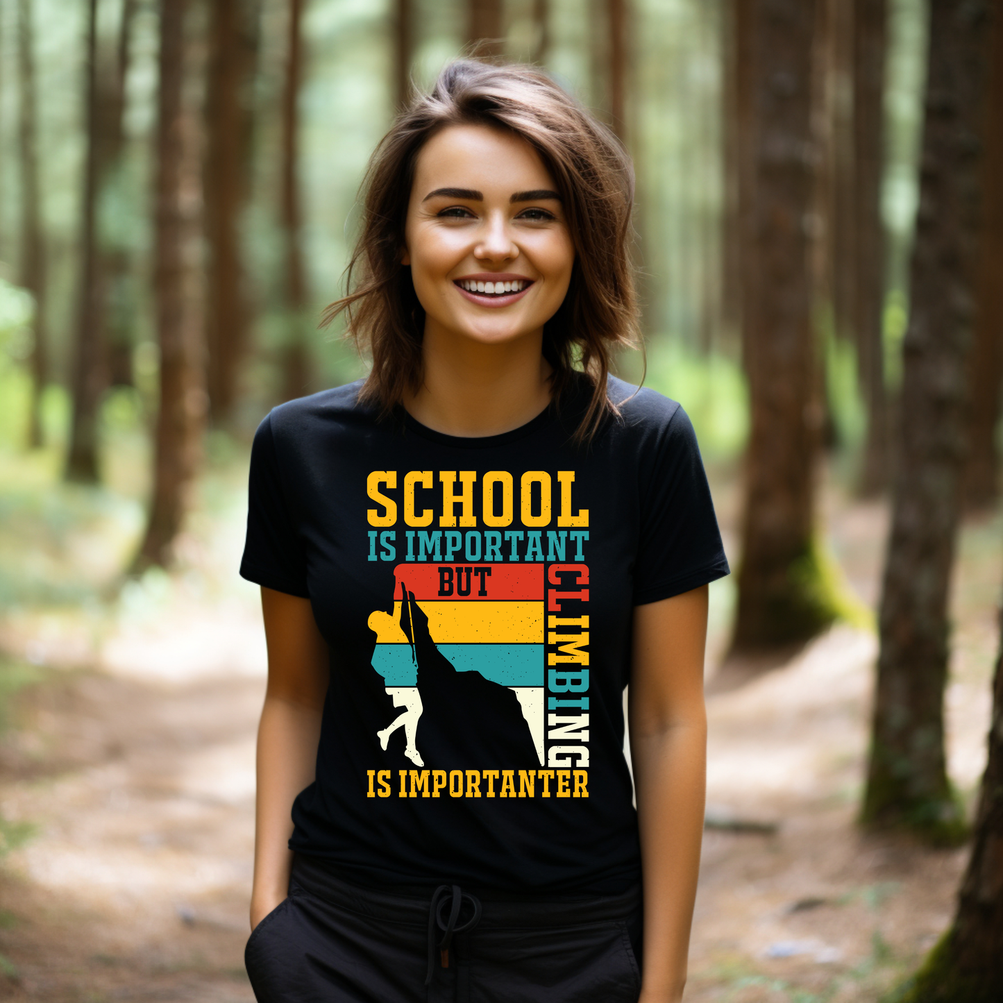 Damen T-Shirt climbing is importanter 2
