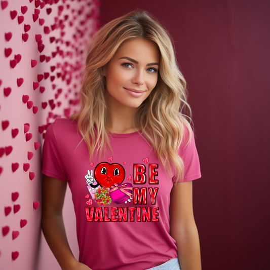 Damen T-Shirt Valentinstag be my valentine