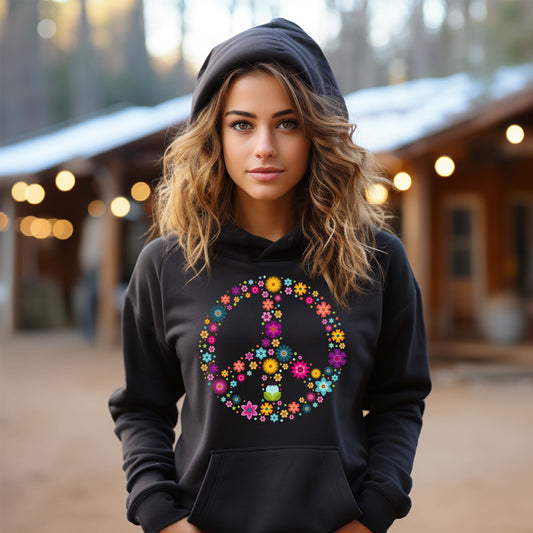 Damen Kapuzenpullover Peace