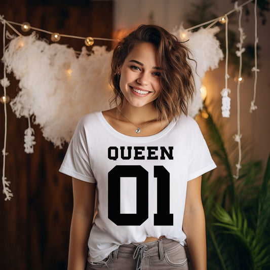 Frauen T-Shirt Queen 01 Frontprint / Vorderseite