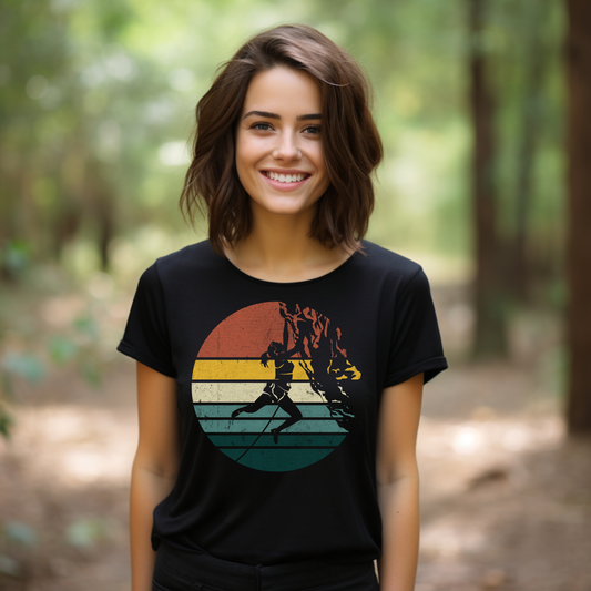 Damen T-Shirt climbing rcoks