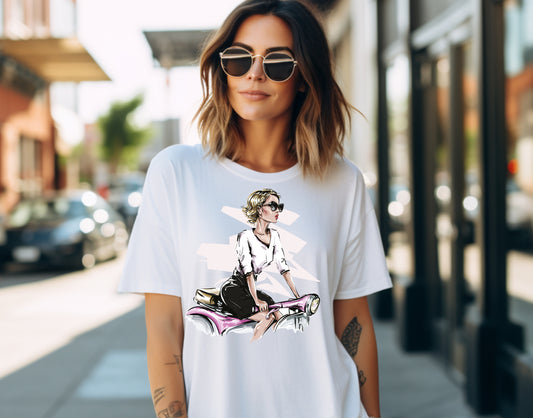 Frauen T-Shirt ride