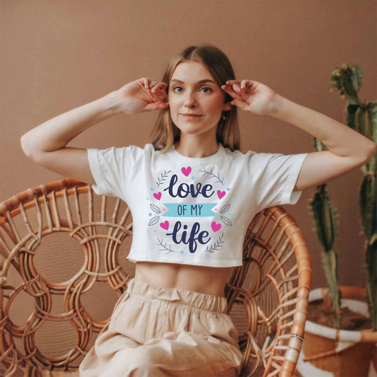 bauchfreies Damen-Top love of my life