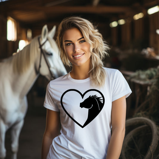 Damen T-Shirt Herz