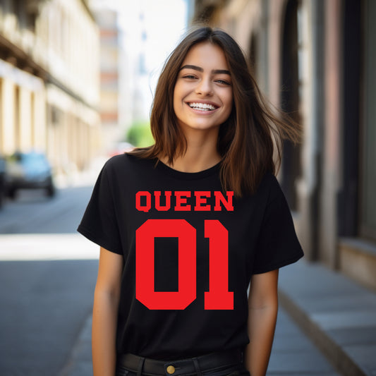 Frauen T-Shirt Queen 01 Frontprint / Vorderseite