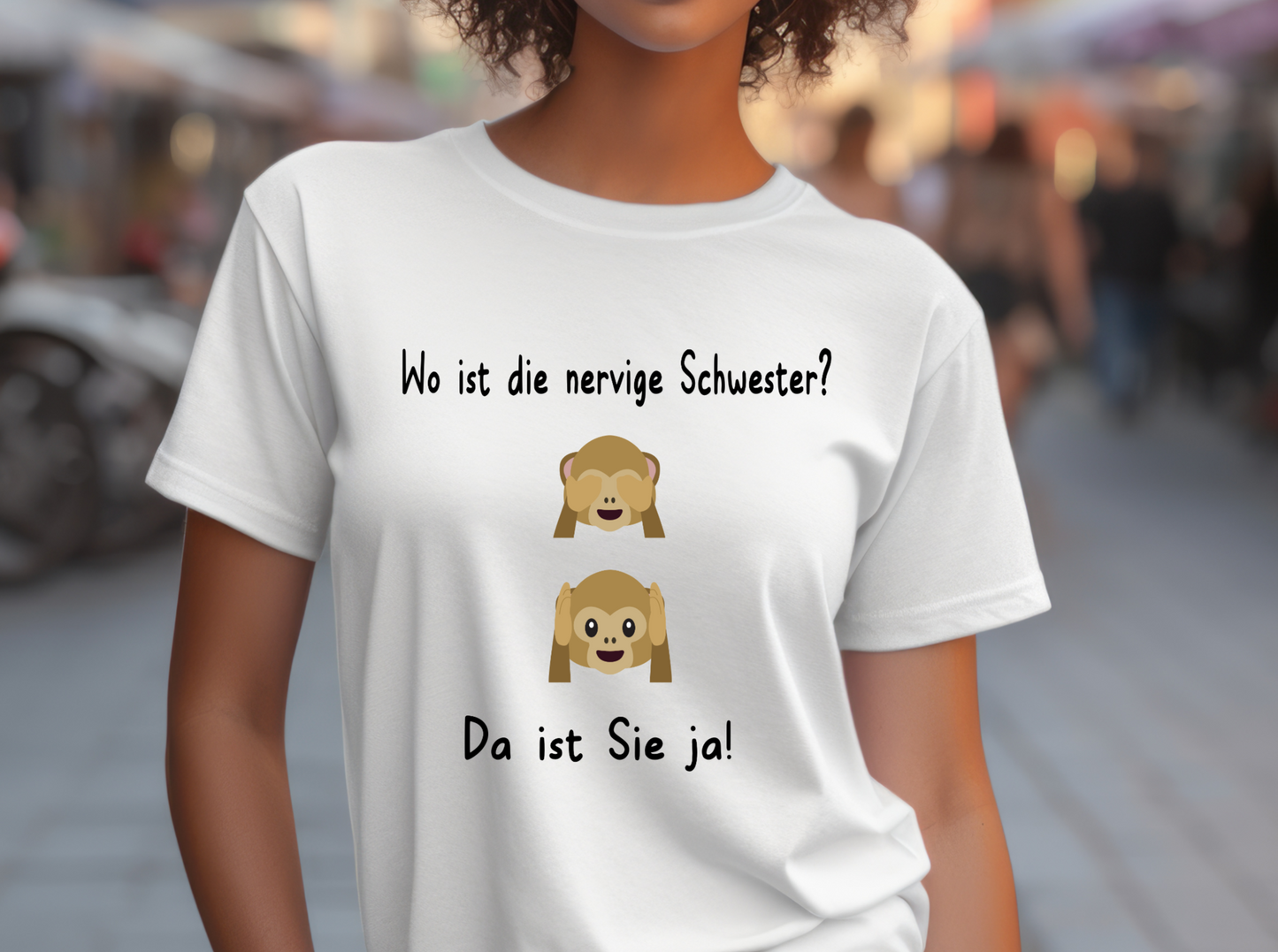 Frauen T-Shirt Wo ist... SchwesterEdition