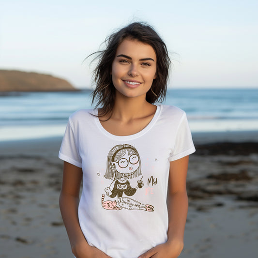 Frauen T-Shirt liebe dein Leben
