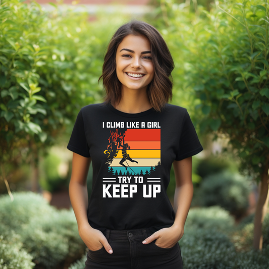 Damen T-Shirt try to keep up