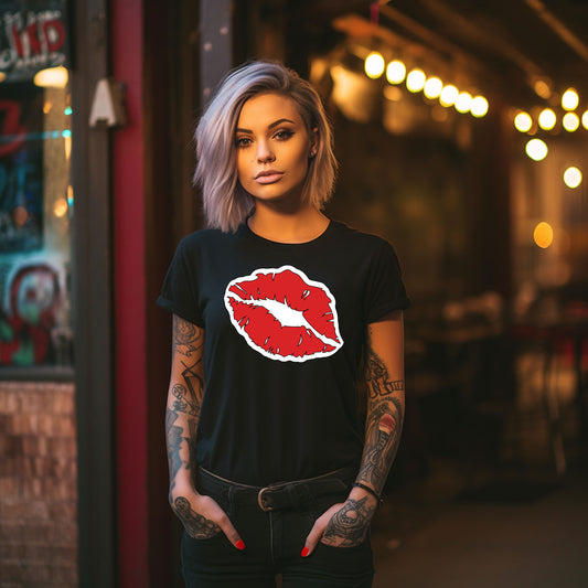 Frauen T-Shirt Lippen