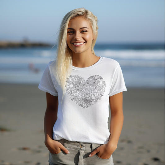 Damen T-Shirt Herz