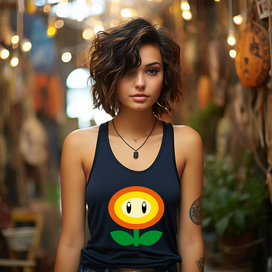 Frauen Tank-Top Gaming Feuerblume