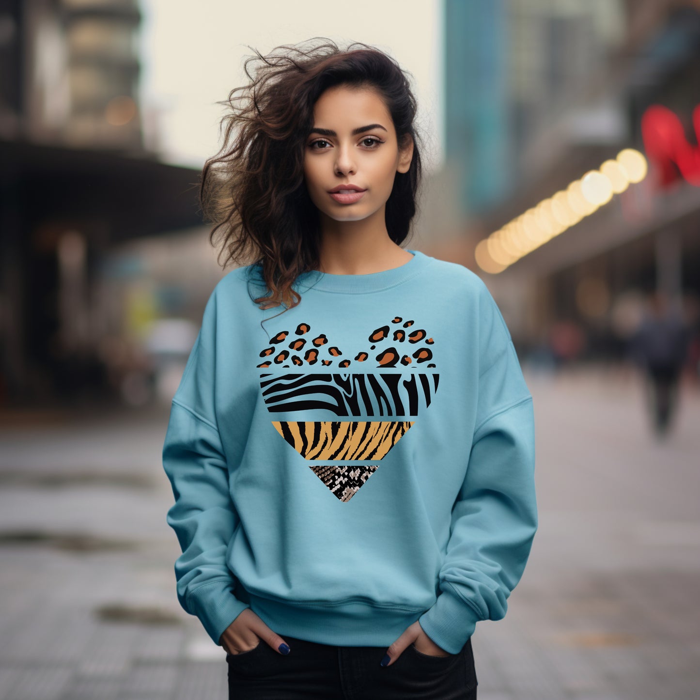Damen Pullover heart