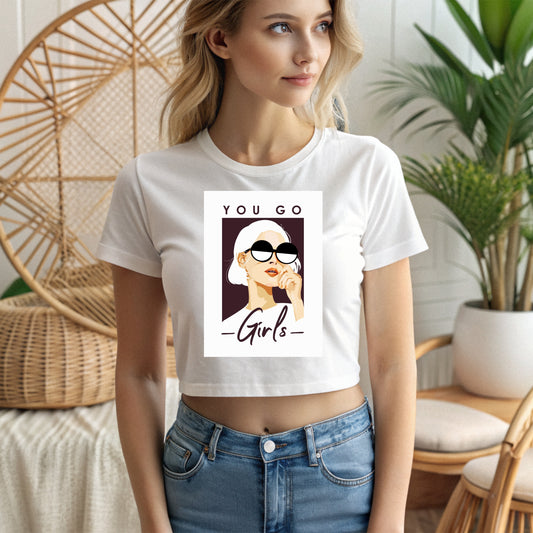 bauchfreies Damen-Top you go girls