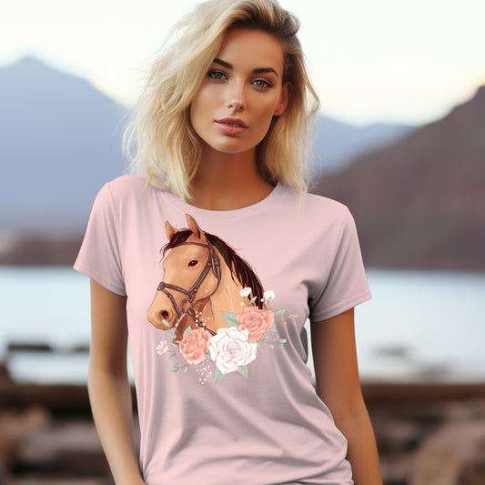 Damen T-Shirt Pferdeliebe