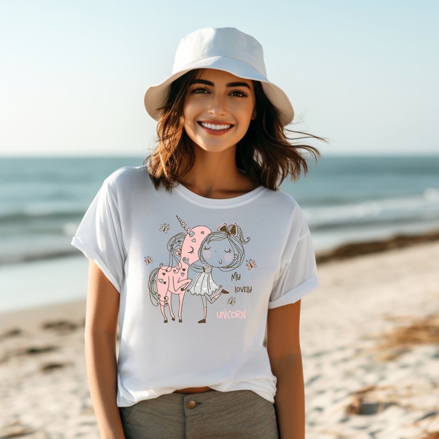 Frauen T-Shirt mein geliebtes Einhorn
