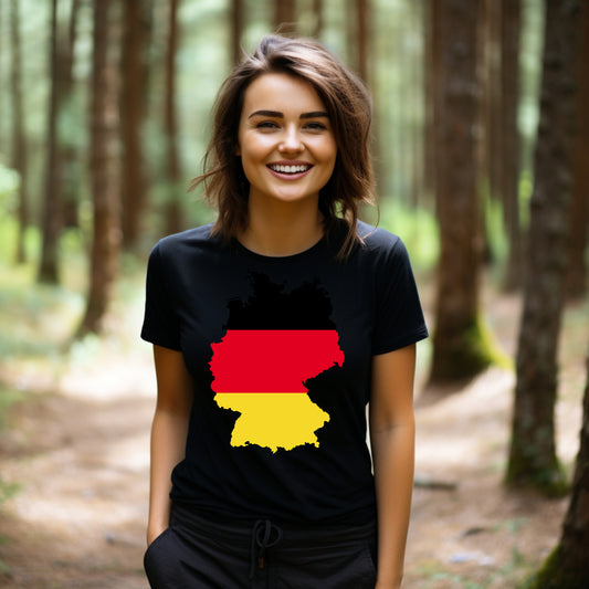 Frauen T-Shirt Deutschlandkarte