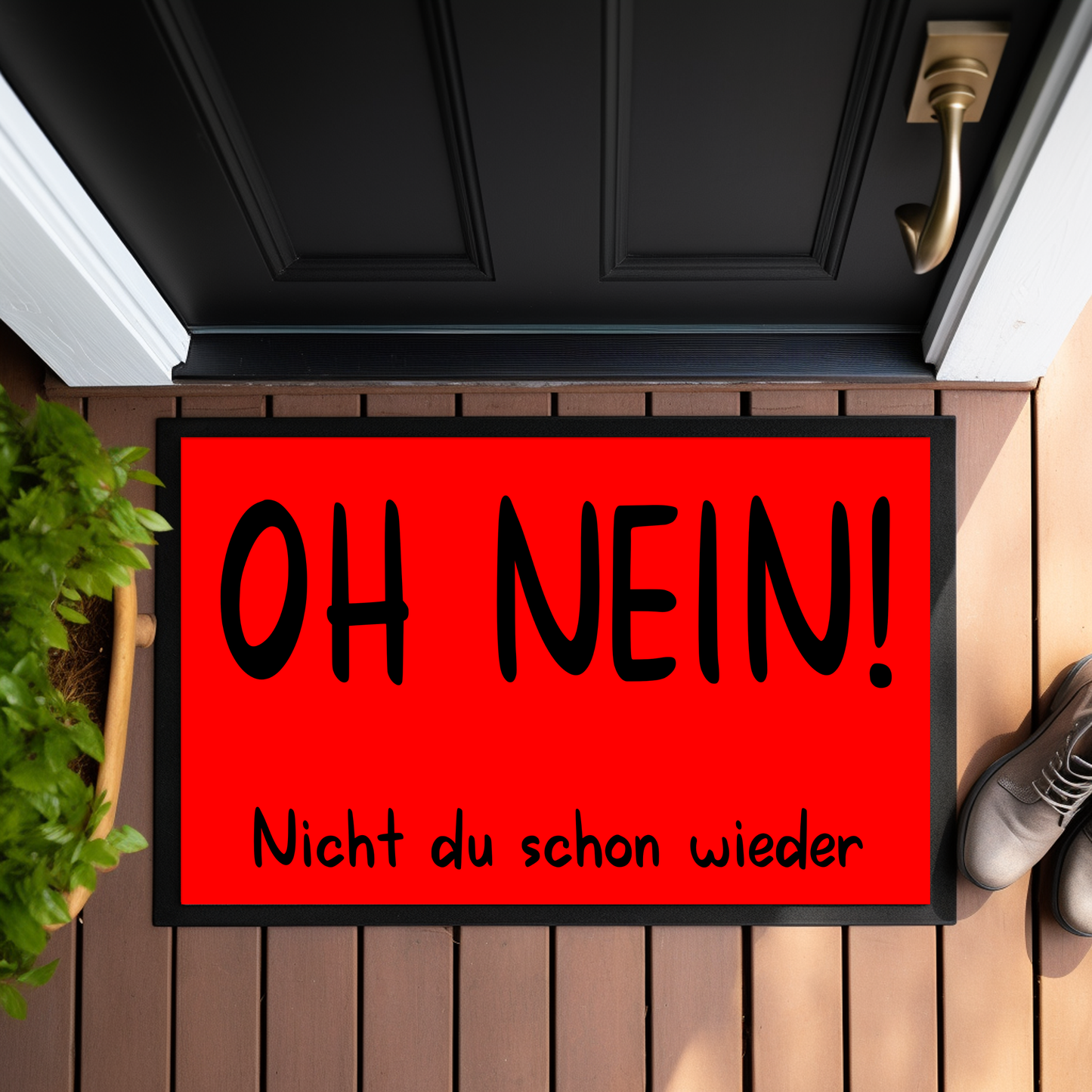 Fußmatte OH NEIN! Nicht du schon wieder (rot)