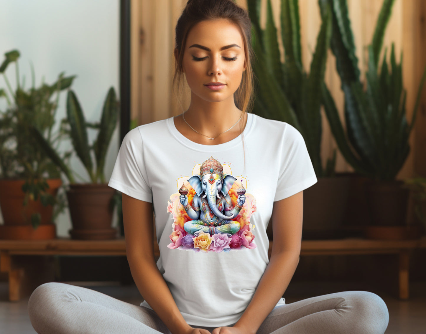 Frauen Sport T-Shirt Ganesha