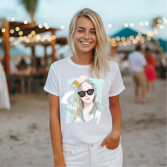 Frauen T-Shirt gold