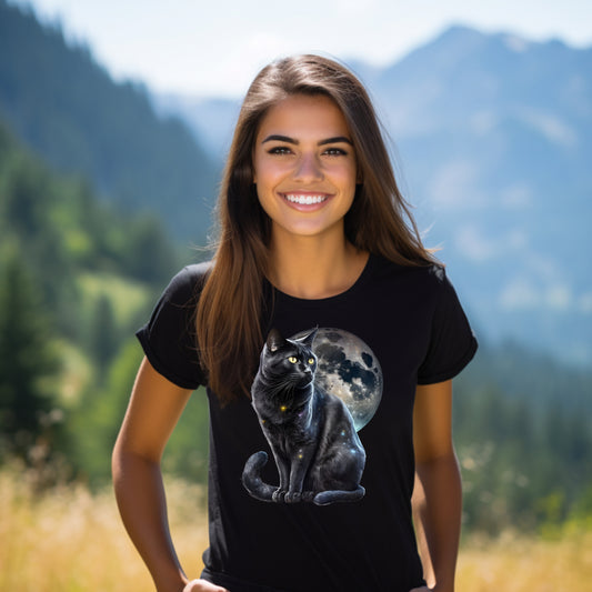 Frauen T-Shirt Himmelskatze Motiv #7