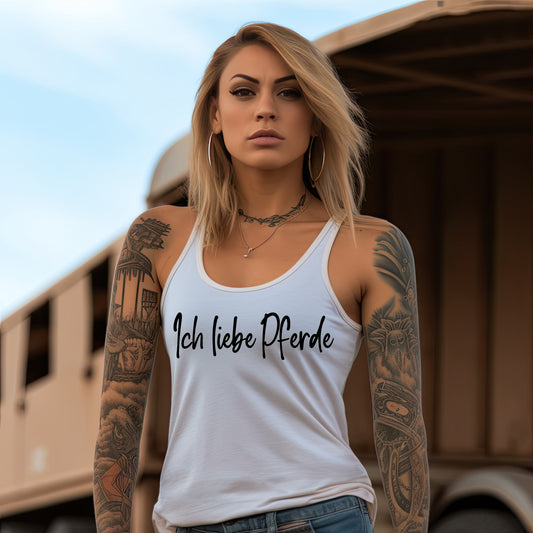 Damen Tank-Top Ich liebe Pferde