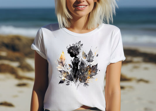 Damen T-Shirt dunkle Fee Motiv #8