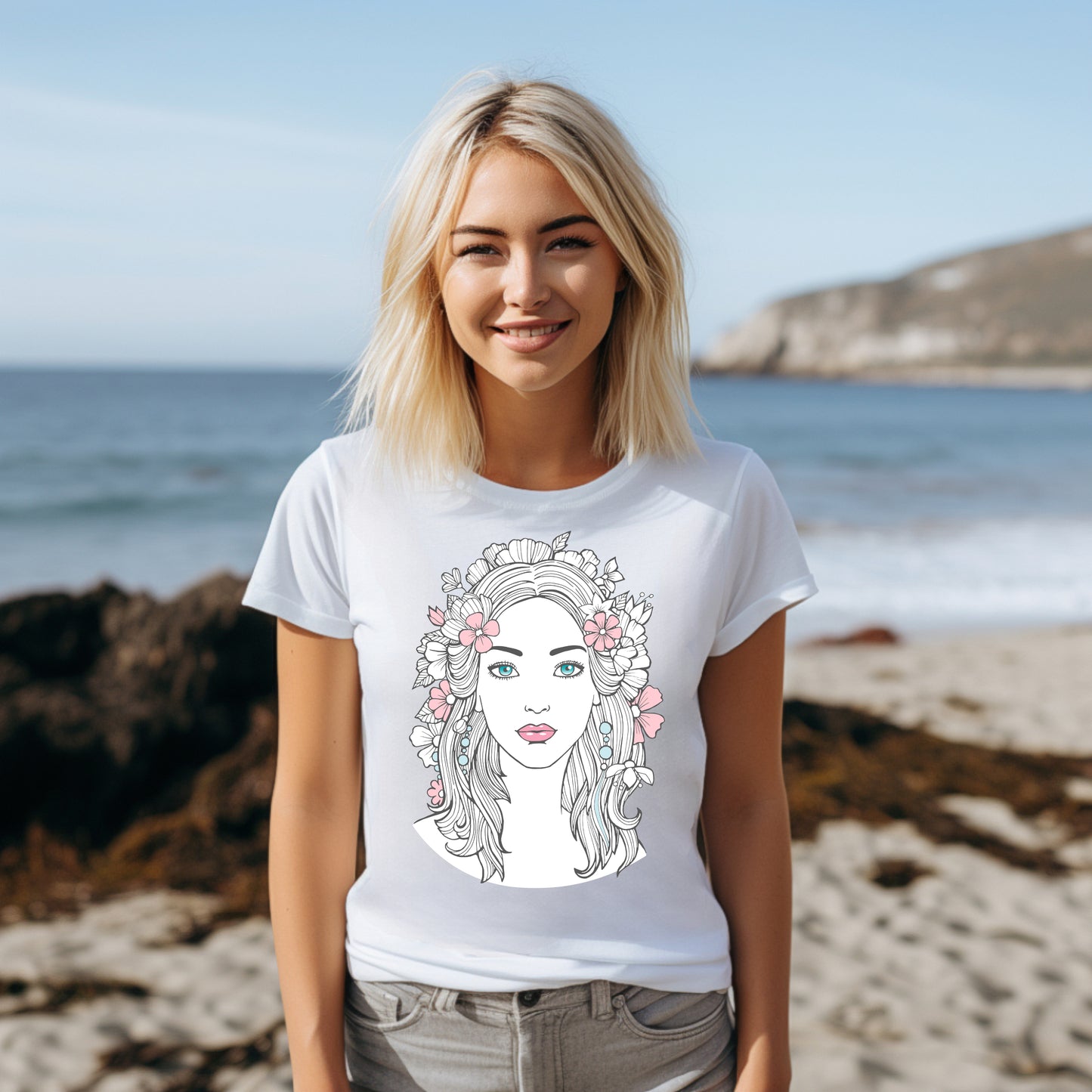 Damen T-Shirt Schönheit