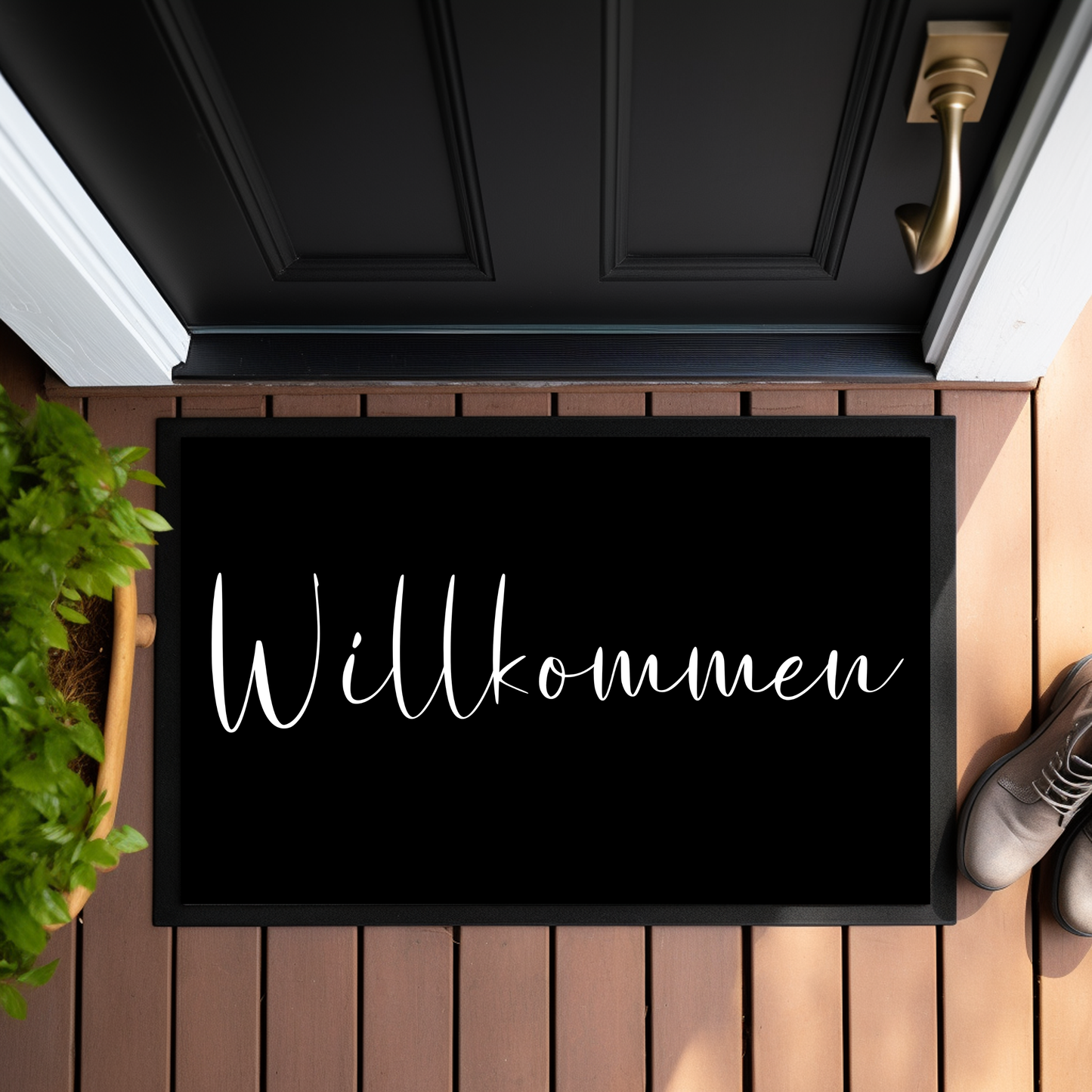 Fußmatte Willkommen