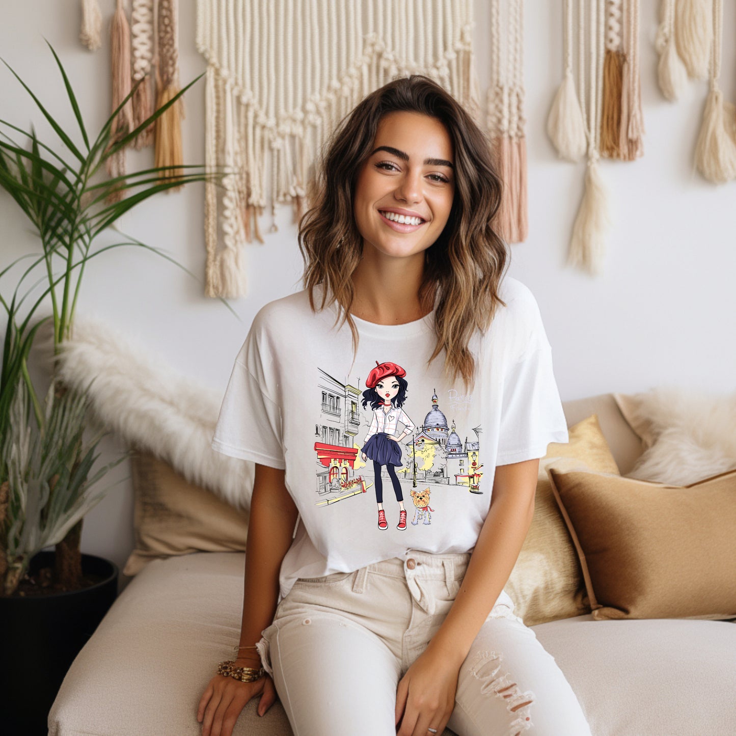 Damen T-Shirt Paris