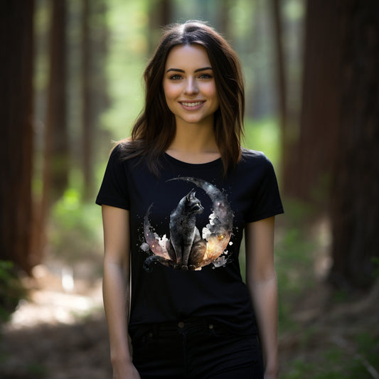 Frauen T-Shirt Himmelskatze Motiv #9