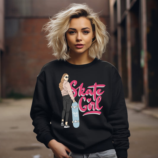 Frauen Pullover Skate girl